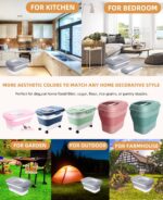 10-13 Lbs Dog Food Stroage Container, Collapsible Dog Food Containers with Airtight Lid, Pet Food Scoop and Silicone Dog Bowl, Pet Food Storage Container Dry Food for Dog, Cat and Other Pets - Image 9