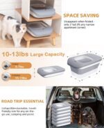 10-13 Lbs Dog Food Stroage Container, Collapsible Dog Food Containers with Airtight Lid, Pet Food Scoop and Silicone Dog Bowl, Pet Food Storage Container Dry Food for Dog, Cat and Other Pets - Image 10