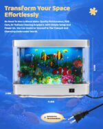 Fake Fish Tank Baby Aquarium - Artificial Fish Lamp with Moving Tropical Fish - LED Sensory Aquarium Light for Bedroom, Office, Kids, and Cat Lovers - Relaxing Night Light & Stress Reliever - Image 3