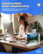 Fake Fish Tank Baby Aquarium - Artificial Fish Lamp with Moving Tropical Fish - LED Sensory Aquarium Light for Bedroom, Office, Kids, and Cat Lovers - Relaxing Night Light & Stress Reliever - Image 7