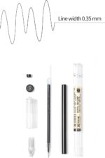 BEMLP Gel Ink Pen Extra Fine Point Pens Ballpoint Pen 0.35mm Black for Japanese Office School Stationery Supply 12 Pieces - Image 8