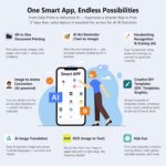 Inkless Portable Printer for Travel, Wireless Thermal Printer Supports 8.5 x 11 Inch Thermal Paper, Bluetooth Machine Includes Carry Case and 3 Rolls of Paper Kit, Black - Image 7