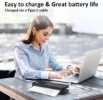 Inkless Portable Printer for Travel, Wireless Thermal Printer Supports 8.5 x 11 Inch Thermal Paper, Bluetooth Machine Includes Carry Case and 3 Rolls of Paper Kit, Black - Image 8