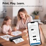 Inkless Portable Printer for Travel, Wireless Thermal Printer Supports 8.5 x 11 Inch Thermal Paper, Bluetooth Machine Includes Carry Case and 3 Rolls of Paper Kit, Black - Image 9