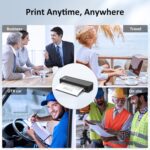 Inkless Portable Printer for Travel, Wireless Thermal Printer Supports 8.5 x 11 Inch Thermal Paper, Bluetooth Machine Includes Carry Case and 3 Rolls of Paper Kit, Black - Image 10