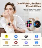 LIGE Smart Watches for Women with Calls/Answer:1.43" AMOLED Smart Watch Compatible with Android & iPhone, Waterproof Fitness Tracker for Women with Heart Rate/Sleep Monitor/120 Sports Modes/Pedometer - Image 9