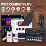 2025 Upgraded Podcast Equipment Bundle for 2, Recording Studio Package with Pro Audio Interface(4 Customize SE) and Podcast Microphone for Gamer Podcasting, Recording, Singing, Streaming - Image 6