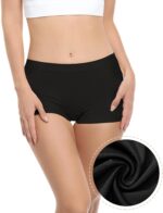 Begrily Boy Shorts Underwear for Women, Ladies Nylon Stretch Comfort Flex Fit Seamless Boyshort Panties Boxer Briefs 5 Pack - Image 3