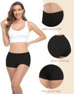 Begrily Boy Shorts Underwear for Women, Ladies Nylon Stretch Comfort Flex Fit Seamless Boyshort Panties Boxer Briefs 5 Pack - Image 5