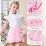 Toddler Baby Girls Skorts Skirt Little Girls Ruffle Flying Skirts Front Hem Solid Casual Stretch Skort for Baby Girls - Image 7