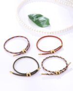 AIMADE Bracelets for Women Adjustable Charm Bracelet, 18k Gold-plated Buckle Design Titanium Steel Wire Rope Women's Gift Jewelry - Image 4