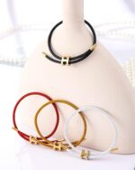 AIMADE Bracelets for Women Adjustable Charm Bracelet, 18k Gold-plated Buckle Design Titanium Steel Wire Rope Women's Gift Jewelry - Image 6