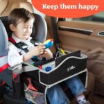 PILLANI Kids Travel Tray for Car - Car Seat Tray for Kids Travel, Road Trip Essentials - Carseat Table for Roadtrip Activities - Must Have Toddler Lap Desk Organizer for Airplane - Car Accessories - Image 3