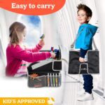 PILLANI Kids Travel Tray for Car - Car Seat Tray for Kids Travel, Road Trip Essentials - Carseat Table for Roadtrip Activities - Must Have Toddler Lap Desk Organizer for Airplane - Car Accessories - Image 6