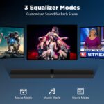 Sound Bar for Smart TV, Soundbar with Bluetooth/ARC/Opt/AUX Connect, Auto Volume Boost, 3 Equalizer Modes, 2 in 1 Detachable Soundbar for TV/PC/Gaming/Projectors - Image 6