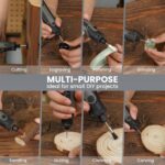 HARDELL Mini Cordless Rotary Tool 4V, 5-Speed Rotary Tool Kit with 69 Accessories, Power Rotary Tool for Cutting, Engraving, Sanding, Drilling, Polishing, Small Wood Carving tool or DIY Crafts(Black) - Image 5