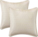 Loom and Mill 9-Piece Comforter Bed in a Bag, Elegant Damask Floral Comforter Set Queen Size, All Season Jacquard Bedding Sets with Bed Skirt, Euro Shams and Decorative Pillows(Beige Gold, Queen) - Image 11