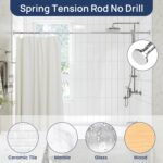 ENJOYBASICS Shower Curtain Rod 30 to 88 Inches, 1 Inch Stainless Steel Adjustable Spring Tension Rods No Drill for Bathroom, Closet, Window, Room Divider, Never Rust, Non Slip, Chrome - Image 5