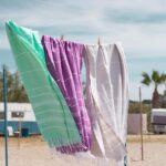 BAY LAUREL Turkish Beach Towel with Travel Bag 39 x 71 Quick Dry Sand Free Lightweight Large Oversized Towels Light - Image 5