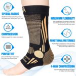 NEENCA Ankle Brace for Pain Relief, 2 Pack Compression Ankle Sleeves Set. Ankle Support Stabilizer for Achilles Tendonitis, Plantar Fasciitis, Joint Pain, Swelling, Arthritis, Sport - FSA/HSA Approved - Image 3
