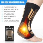 NEENCA Ankle Brace for Pain Relief, 2 Pack Compression Ankle Sleeves Set. Ankle Support Stabilizer for Achilles Tendonitis, Plantar Fasciitis, Joint Pain, Swelling, Arthritis, Sport - FSA/HSA Approved - Image 4