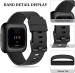 Meliya Bands Compatible With Fitbit Versa/Versa 2 / Versa Lite/Versa SE Classic Soft Silicone Sport Strap for Women Men - Image 3