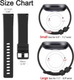 Meliya Bands Compatible With Fitbit Versa/Versa 2 / Versa Lite/Versa SE Classic Soft Silicone Sport Strap for Women Men - Image 6