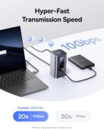 Baseus Laptop Docking Station, 11 in 1 Triple 4K Display HDMI/DP, 10Gbps USB A/C Fast Data, PD 100W, Ethernet, Audio, USB C Docking Station for Windows/Dell/HP/Lenovo/Asus/Acer/Mac (Include Charger) - Image 5
