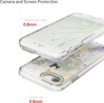 for iPhone SE 3rd & 2nd Gen, iPhone 8 & iPhone 7 Case Crystal Clear [Camera Lens Protector] [Metal Camera Len & Buttons] TPU Bumper Phone Case Cover - Flower Party - Image 3