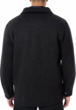 Smith's Workwear Men's Sherpa-Lined Sweater Fleece Snap Closure Shirt-Jacket - Image 4