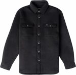Smith's Workwear Men's Sherpa-Lined Sweater Fleece Snap Closure Shirt-Jacket - Image 10