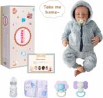 BABESIDE Lifelike Reborn Baby Dolls Silicone Full Body Boys - 17-Inch Real Baby Feeling Realistic-Newborn Baby Doll Full Body Vinyl Real Life Baby Dolls with Toy & Gift Box for Kids - Image 8