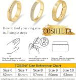 Rings for Women - Comfort Fit with Gold Rings Set - Elegant 14k Gold Plated Rings for Women Dainty Stacking Cubic Zirconia Thumb Rings Women Rings Set Jewelry Size 6-10 - Image 3