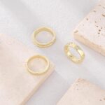 Rings for Women - Comfort Fit with Gold Rings Set - Elegant 14k Gold Plated Rings for Women Dainty Stacking Cubic Zirconia Thumb Rings Women Rings Set Jewelry Size 6-10 - Image 8