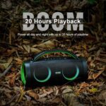 DOSS Extreme Boom Pro Loud Bluetooth Speaker with 100W Stereo Sound, Extra Bass, 20H Playtime, Party-Sync Led Lights, Built-in Power Bank, IPX6 Waterproof for Outdoor, Camping, Pool-Green - Image 5