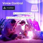 Linkind Matter Smart Light Bulb, WiFi Smart Bulbs, Work with Apple Home, Siri, Alexa, Google, SmartThings, RGTBW Color Changing Bulbs Mood Lighting, Music Sync, A19 E26 60W, 2.4Ghz WiFi 6 Pack - Image 3