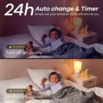 Linkind Matter Smart Light Bulb, WiFi Smart Bulbs, Work with Apple Home, Siri, Alexa, Google, SmartThings, RGTBW Color Changing Bulbs Mood Lighting, Music Sync, A19 E26 60W, 2.4Ghz WiFi 6 Pack - Image 6