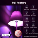 Linkind Matter Smart Light Bulb, WiFi Smart Bulbs, Work with Apple Home, Siri, Alexa, Google, SmartThings, RGTBW Color Changing Bulbs Mood Lighting, Music Sync, A19 E26 60W, 2.4Ghz WiFi 6 Pack - Image 8