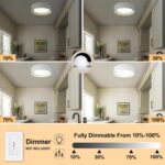 Dimmable Flush Mount Ceiling Light White,24W LED Ceiling Light Fixture,3000K-6500K 5CCT Round 11.81 in Modern Lighting Fixtures for Laundry Room Hallway Kitchen - Image 5