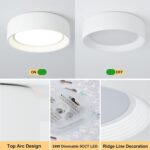 Dimmable Flush Mount Ceiling Light White,24W LED Ceiling Light Fixture,3000K-6500K 5CCT Round 11.81 in Modern Lighting Fixtures for Laundry Room Hallway Kitchen - Image 8