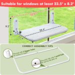 2PC Cat Window Perch Cordless Foldable Cat Hammock Bed for Window with Metal Frame and Reversible Cover, Large Suction Cups Window Resting Seat for Indoor Cats (Cat Bed, M-2PC) - Image 5