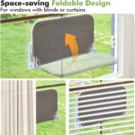 2PC Cat Window Perch Cordless Foldable Cat Hammock Bed for Window with Metal Frame and Reversible Cover, Large Suction Cups Window Resting Seat for Indoor Cats (Cat Bed, M-2PC) - Image 7