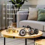 YOUKI Metal Motorcycle Art Wall Decor Desk Shelf Clocks Non Ticking Battery Operated Home Decorative Gift Idea,Wall Decorations for Bedroom Office 16.6 x 1.5X 7.9 Inches,Bronze - Image 5