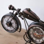 YOUKI Metal Motorcycle Art Wall Decor Desk Shelf Clocks Non Ticking Battery Operated Home Decorative Gift Idea,Wall Decorations for Bedroom Office 16.6 x 1.5X 7.9 Inches,Bronze - Image 10