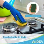 AIDEA Sponges Kitchen, 24 Pack Heavy Duty Dish Sponge, Cleaning Dish Scrubber Sponge for Home and Kitchen, Stink-Free Cleaning Supplies for Pots, Pans - Image 5