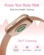 Smart Watch for Women, No Phone No APP Needed,1.83" Fitness Tracker Watch with Heart Rate/Step Tracker/Pedometer/Sleep, IP68 Waterproof Metal Smartwatch Calls Compatible iOS Android - Image 5