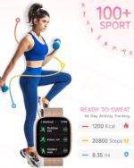 Smart Watch for Women, No Phone No APP Needed,1.83" Fitness Tracker Watch with Heart Rate/Step Tracker/Pedometer/Sleep, IP68 Waterproof Metal Smartwatch Calls Compatible iOS Android - Image 6