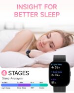 Smart Watch for Women, No Phone No APP Needed,1.83" Fitness Tracker Watch with Heart Rate/Step Tracker/Pedometer/Sleep, IP68 Waterproof Metal Smartwatch Calls Compatible iOS Android - Image 7