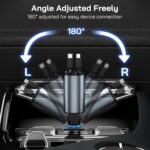 [2 Pack] Retractable Car Charger 4 in 1 Fast Car Phone Charger 69W, USB C Car Truck Accessories Adapter with 2X Retractable Charger Cords and 2X USB Ports for i Phone 16/15/14/13, for Samsung S25/S24 - Image 6