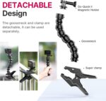 Jaws Flex Clamp Gooseneck Mount for GoPro Golf Record Magnetic Quick Release Flexible Clamp Mount Compatible with GoPro DJI Action Cameras - Image 6